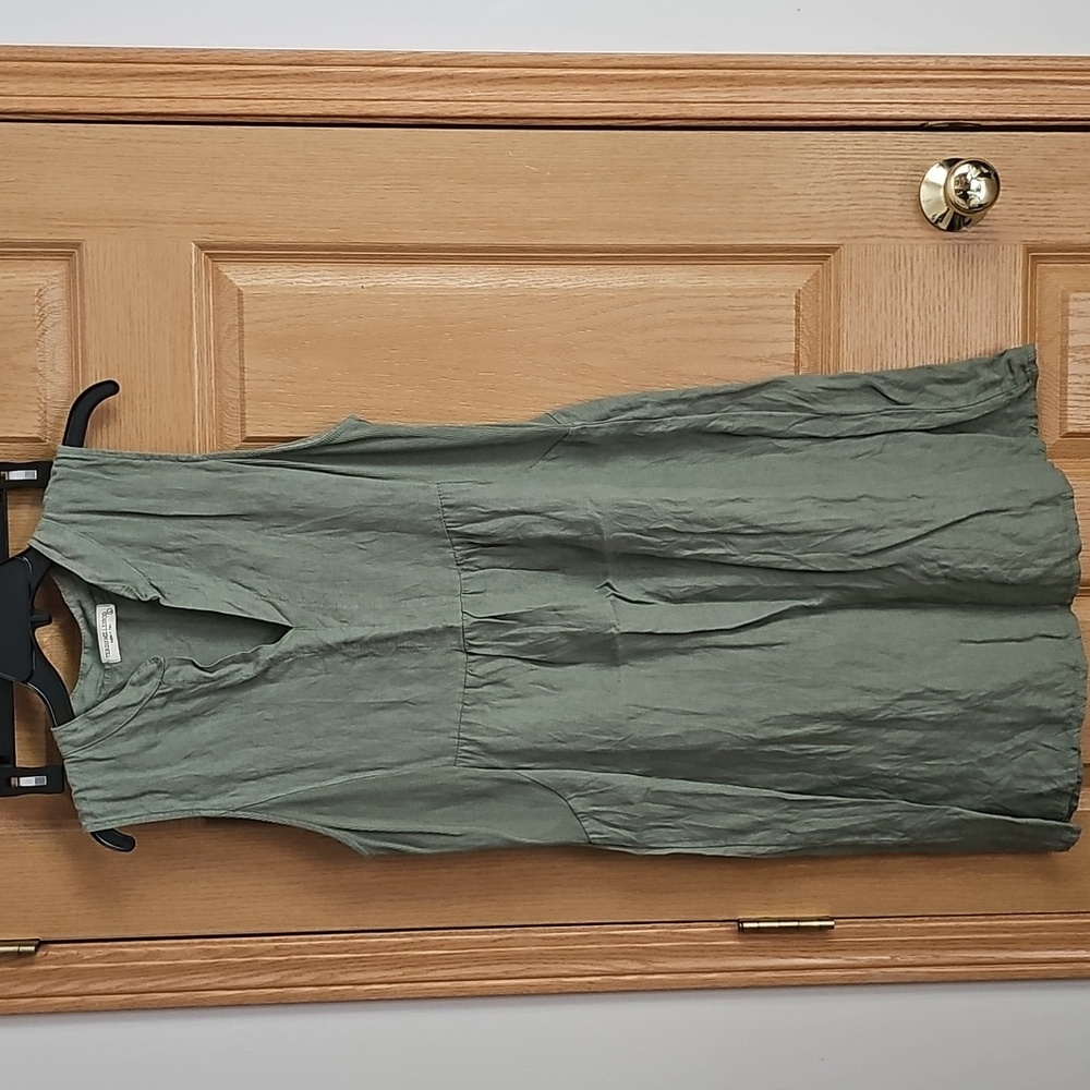 Terzo Millennio Olive Sleeveless Midi Dress